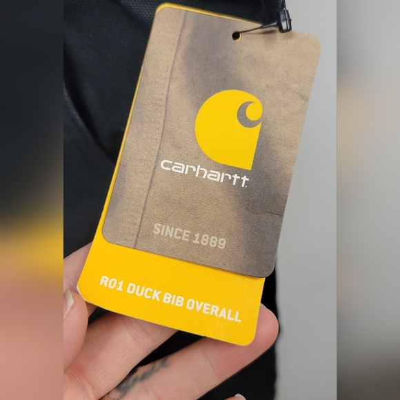 NWT Carhartt mens Loose Fit Firm Duck Insulated Bib Overall - Picture 3 of 7